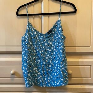 Cotton on blue floral tank